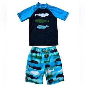 Gymboree M(10) Whale Swim set